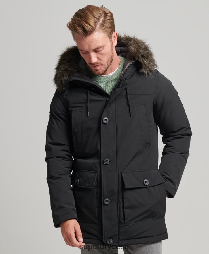 Superdry mehed algaja parka mantel B2LT44577 Riietus tumehall