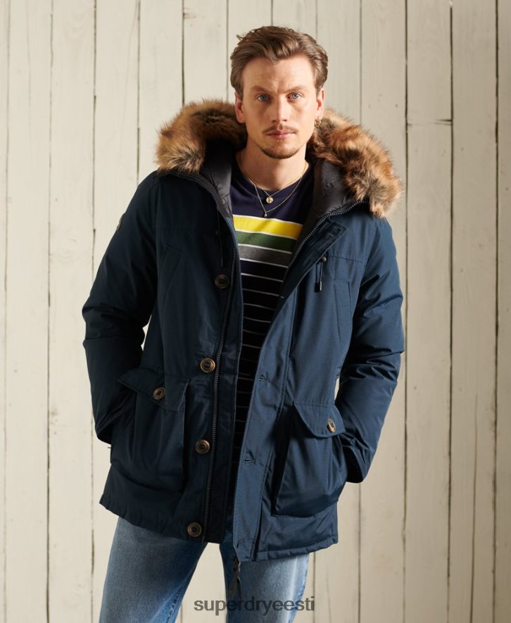 Superdry mehed algaja parka mantel B2LT44727 Riietus merevägi