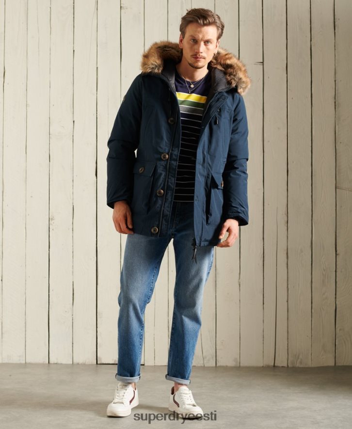 Superdry mehed algaja parka mantel B2LT44727 Riietus merevägi