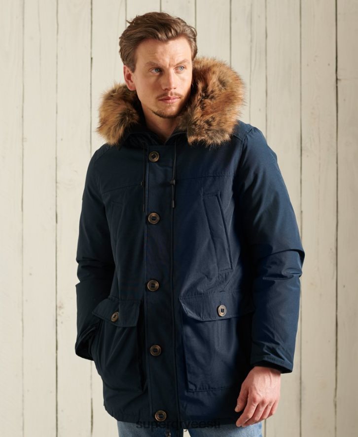 Superdry mehed algaja parka mantel B2LT44727 Riietus merevägi