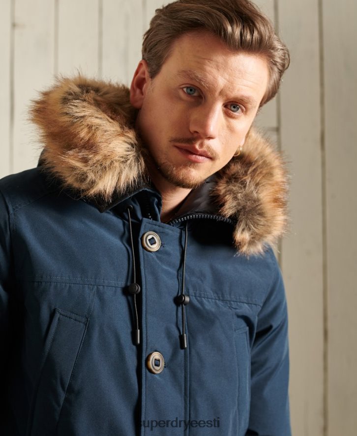 Superdry mehed algaja parka mantel B2LT44727 Riietus merevägi