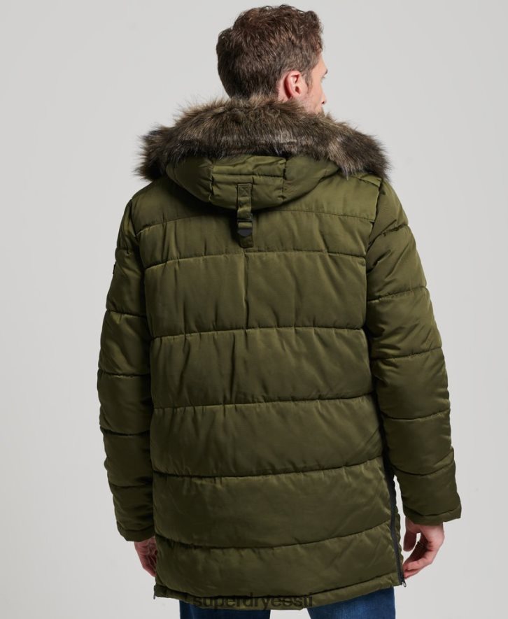 Superdry mehed chinook parkmantel B2LT44513 Riietus roheline