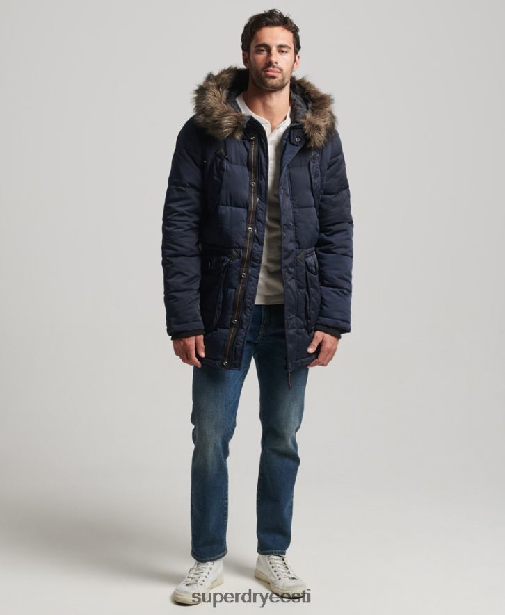 Superdry mehed chinook parkmantel B2LT44514 Riietus merevägi