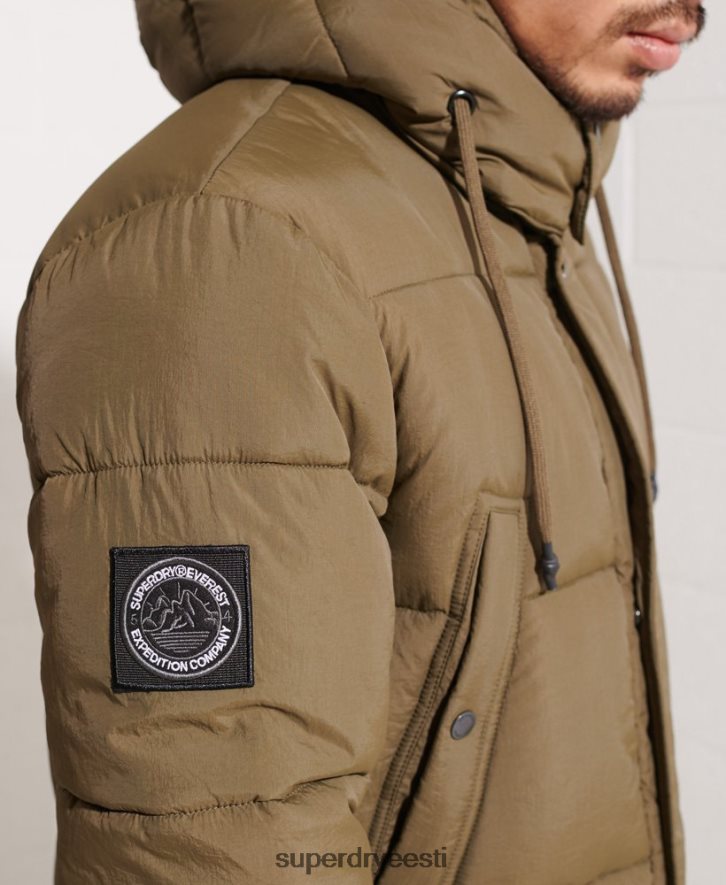 Superdry mehed ekspeditsiooni polsterdatud parkmantel B2LT44502 Riietus khaki