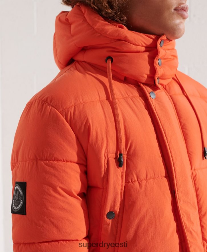 Superdry mehed ekspeditsiooni polsterdatud parkmantel B2LT44511 Riietus oranž