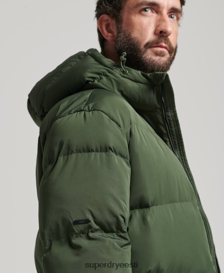 Superdry mehed eriti pikk mantel B2LT41028 Riietus roheline