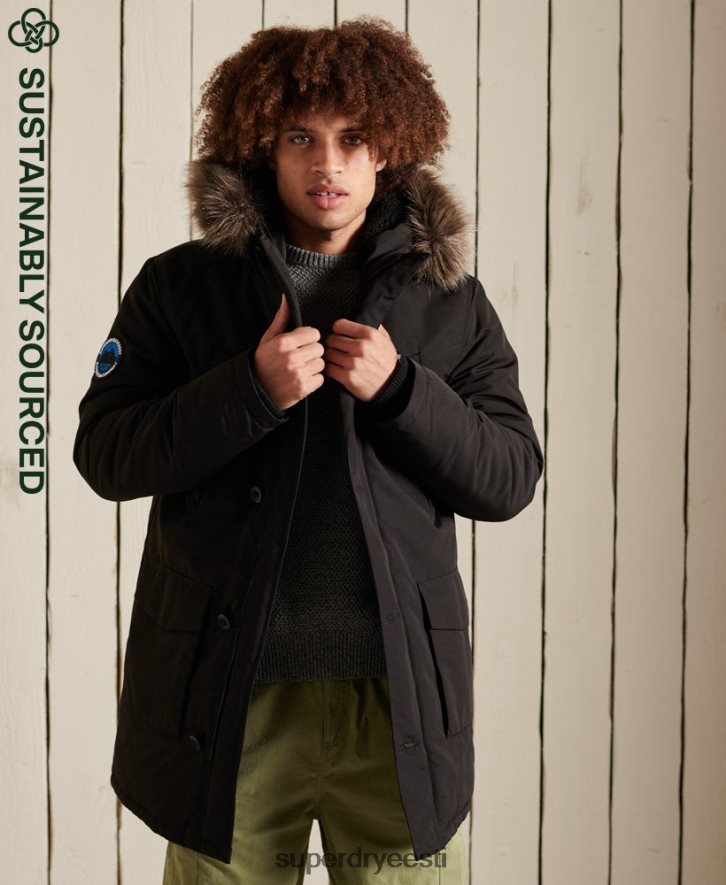 Superdry mehed everest parkmantel B2LT41040 Riietus tumehall