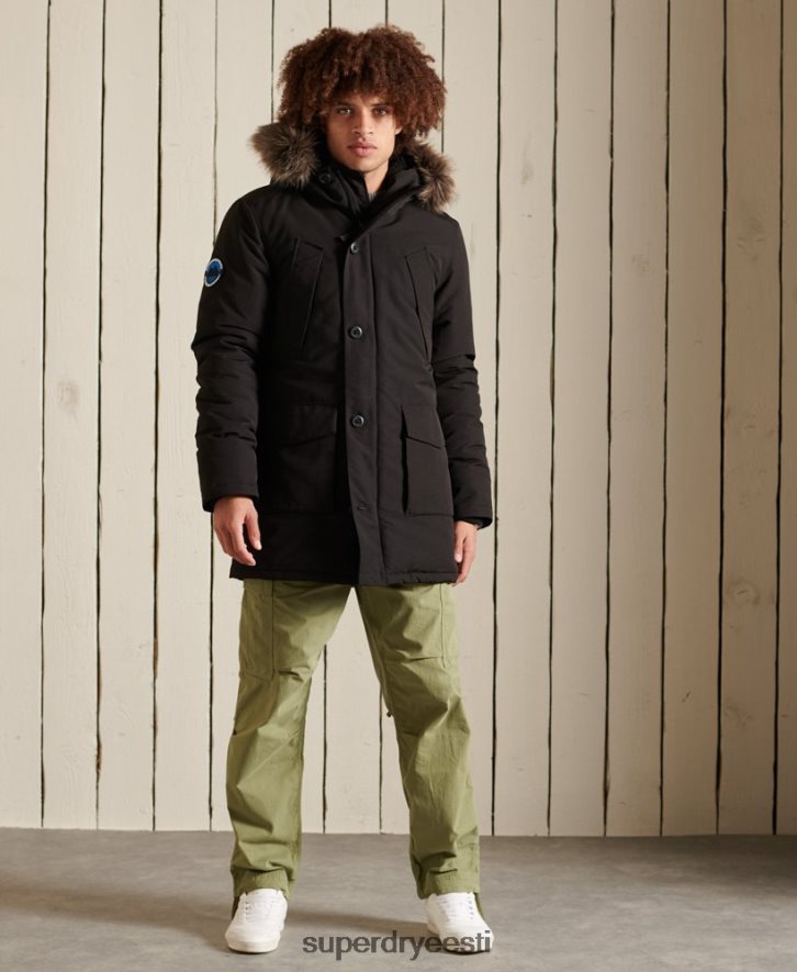 Superdry mehed everest parkmantel B2LT41040 Riietus tumehall