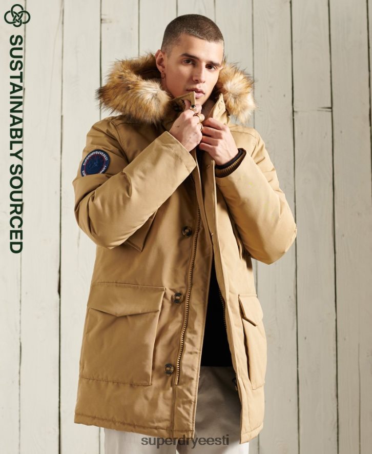 Superdry mehed everest parkmantel B2LT41079 Riietus beež