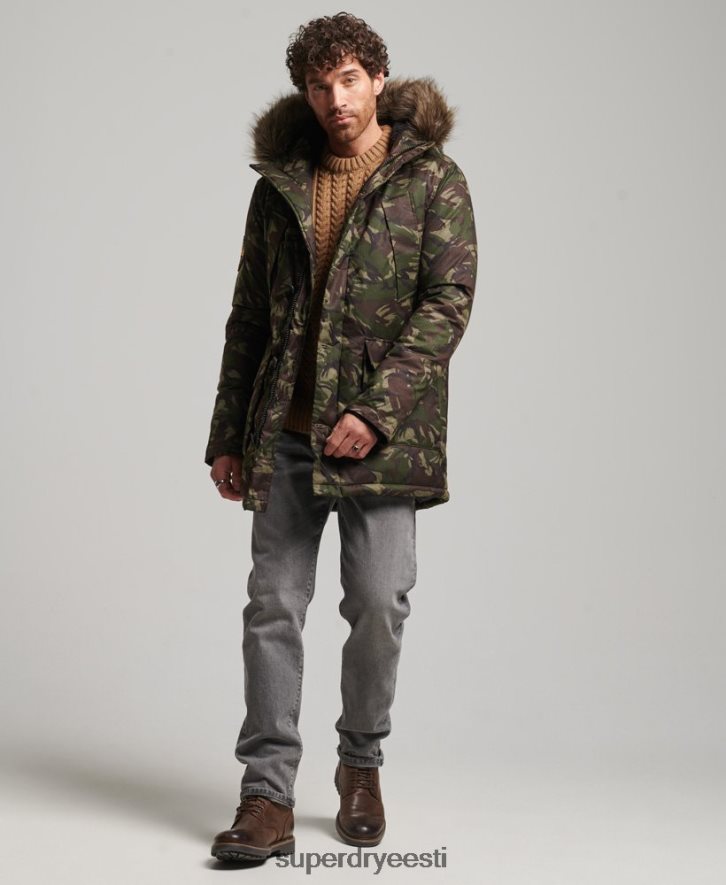 Superdry mehed everest parkmantel B2LT41080 Riietus khaki