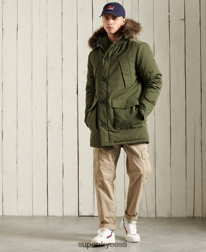 Superdry mehed everest parkmantel B2LT41081 Riietus khaki