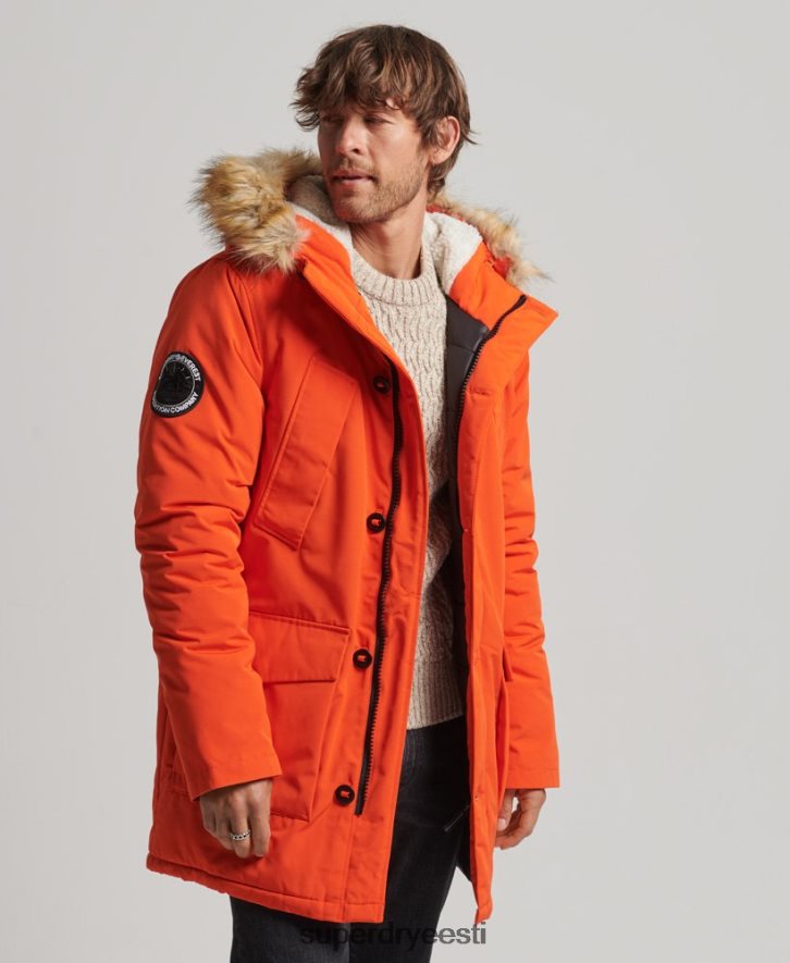 Superdry mehed everest parkmantel B2LT41126 Riietus oranž