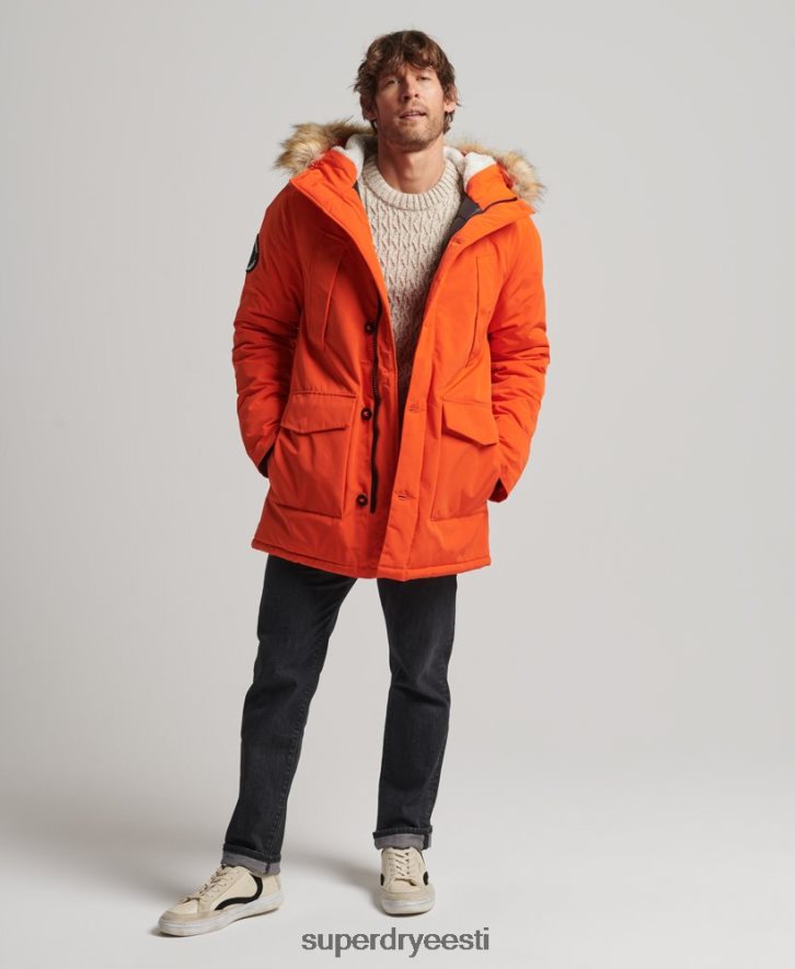 Superdry mehed everest parkmantel B2LT41126 Riietus oranž