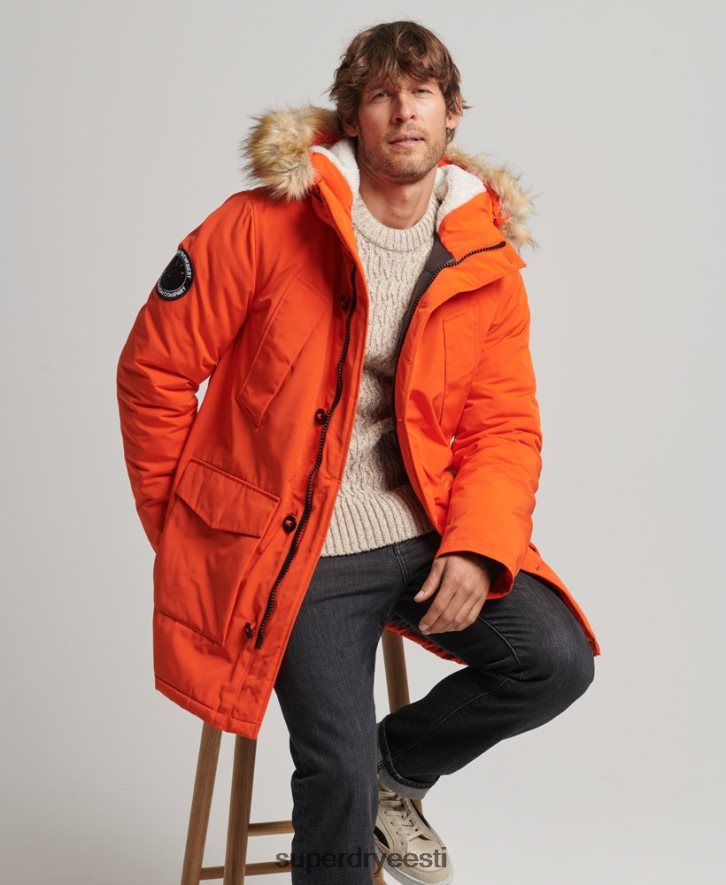 Superdry mehed everest parkmantel B2LT41126 Riietus oranž