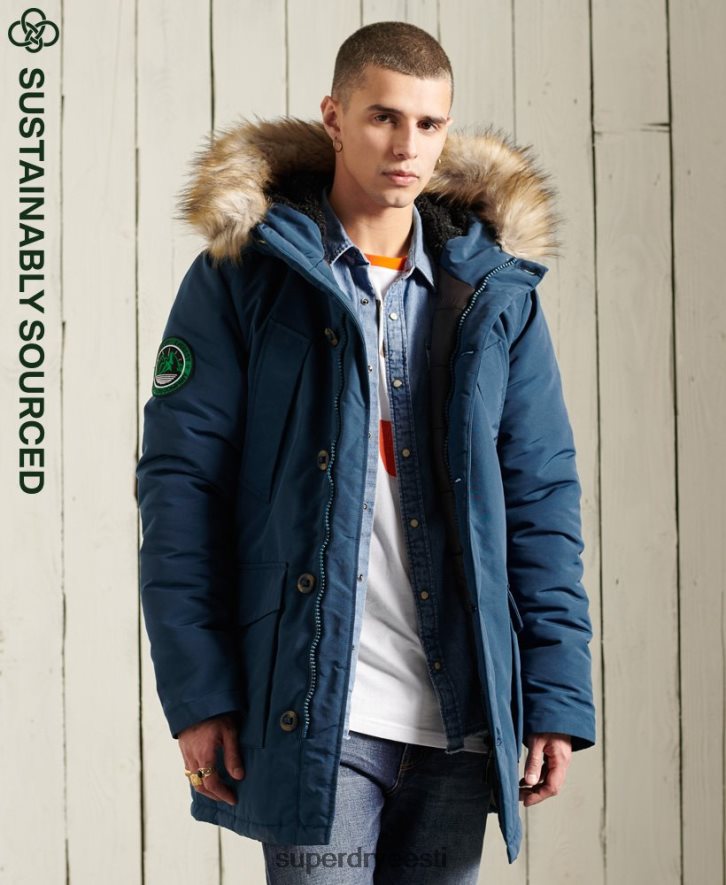 Superdry mehed everest parkmantel B2LT44664 Riietus helesinine