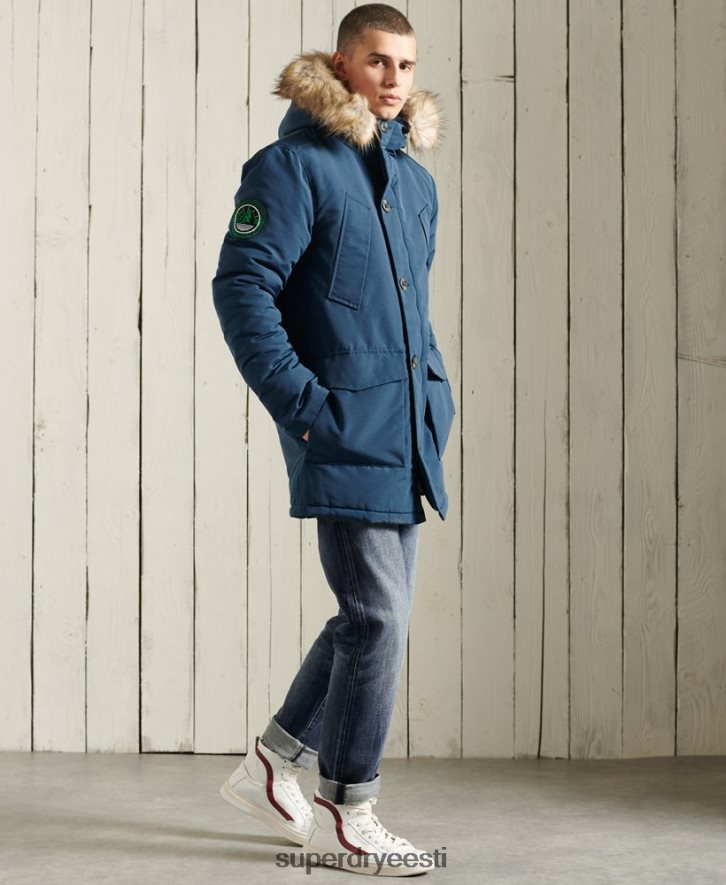 Superdry mehed everest parkmantel B2LT44664 Riietus helesinine