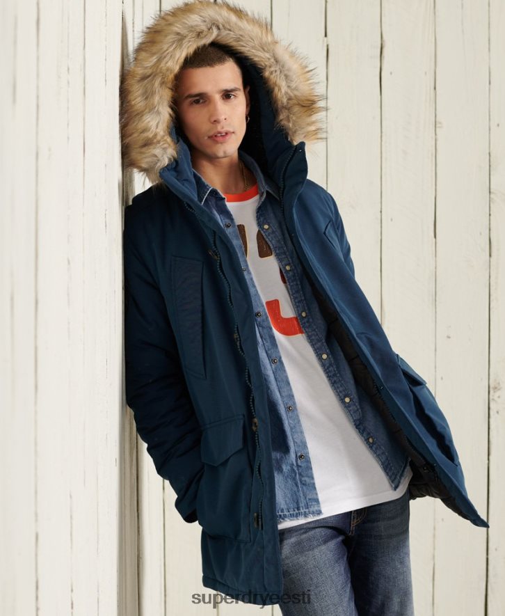 Superdry mehed everest parkmantel B2LT44664 Riietus helesinine