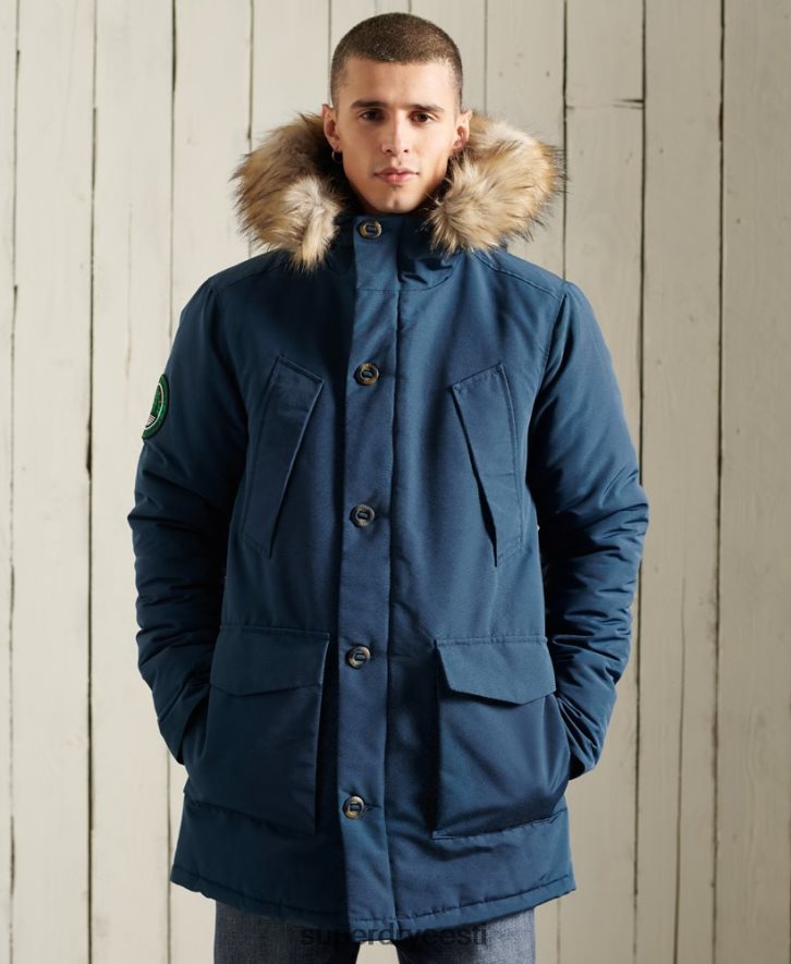 Superdry mehed everest parkmantel B2LT44664 Riietus helesinine