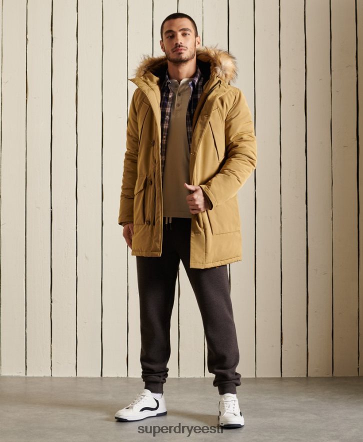 Superdry mehed everest parkmantel B2LT44738 Riietus tan