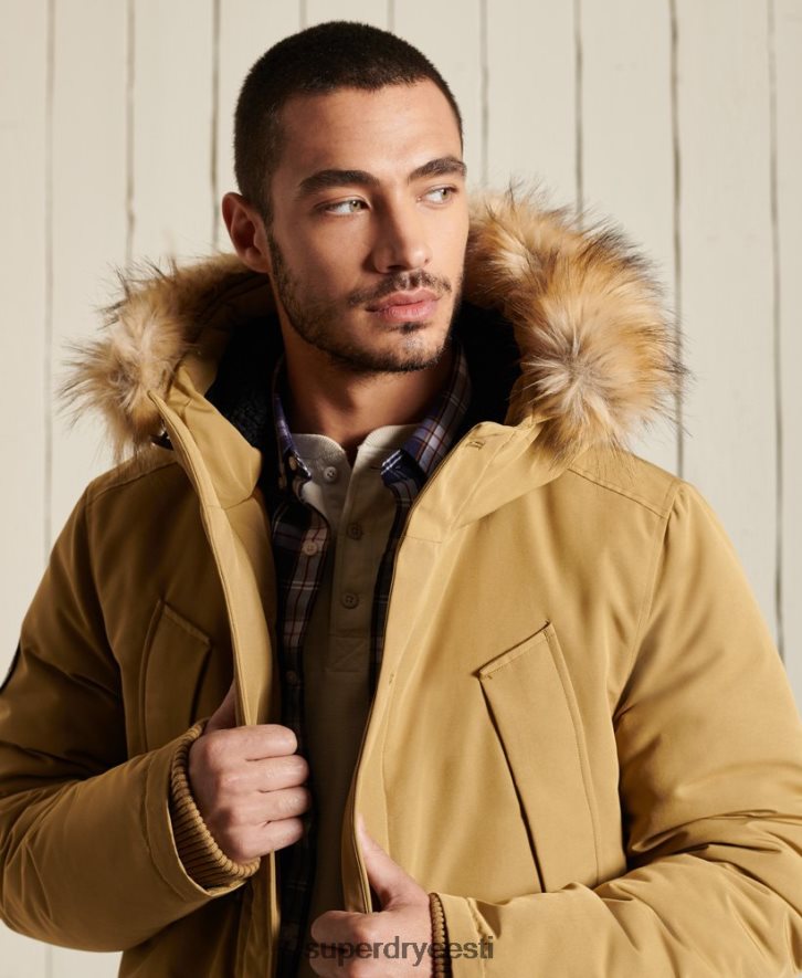 Superdry mehed everest parkmantel B2LT44738 Riietus tan