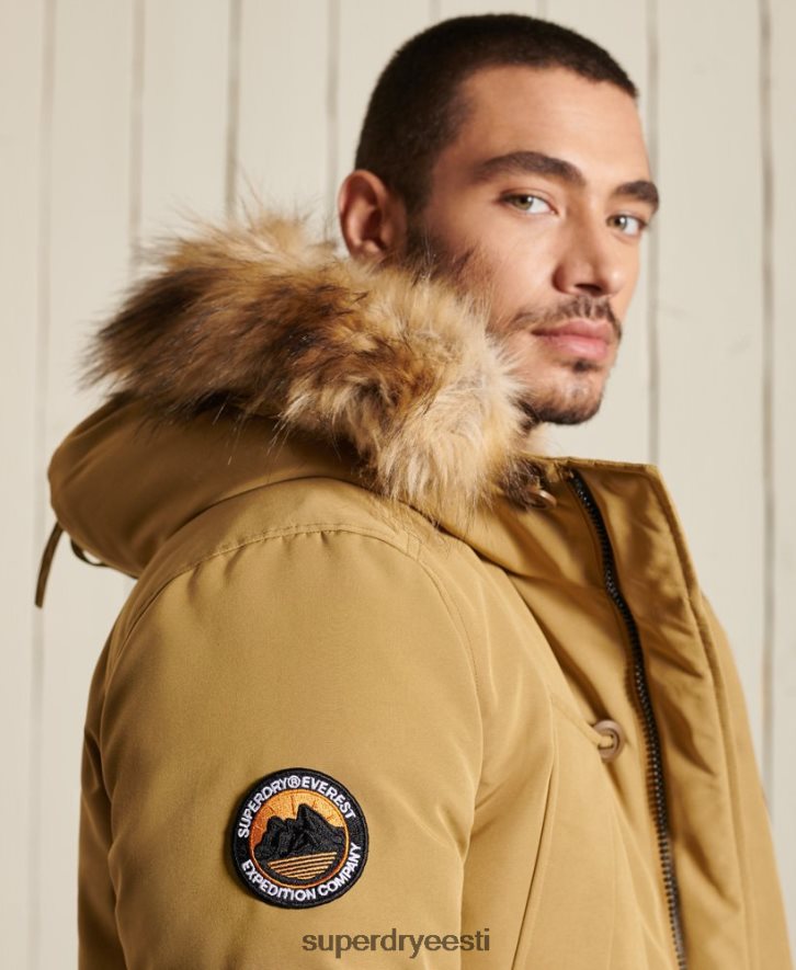 Superdry mehed everest parkmantel B2LT44738 Riietus tan