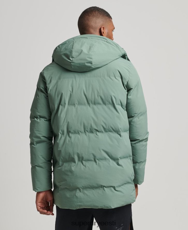 Superdry mehed karbikujuline puhvermantel B2LT44641 Riietus roheline