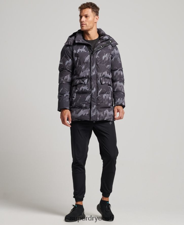 Superdry mehed karbikujuline puhvermantel B2LT45365 Riietus tumehall