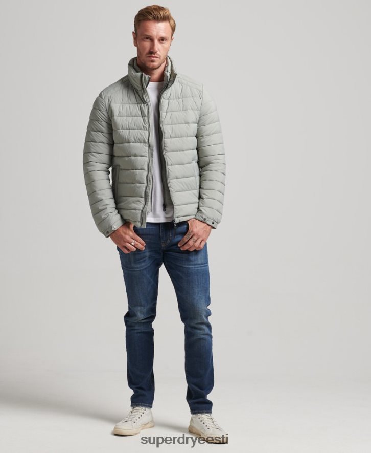 Superdry mehed lühike kerge mantel B2LT41044 Riietus helehall