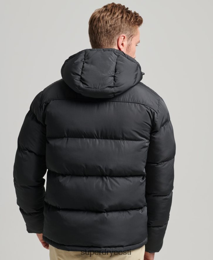 Superdry mehed lühike puhvmantel B2LT41056 Riietus must