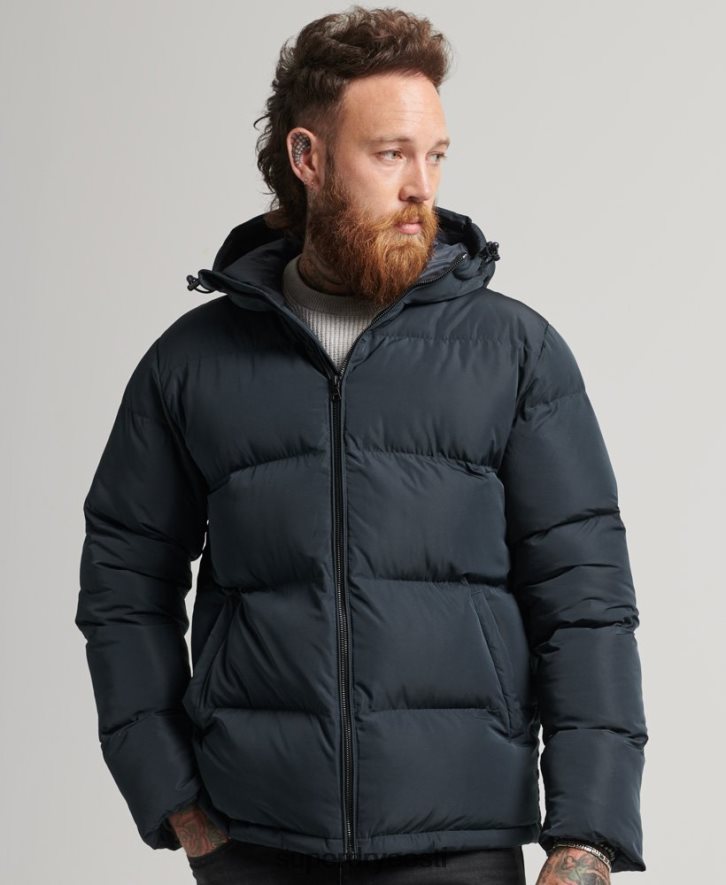 Superdry mehed lühike puhvmantel B2LT4988 Riietus merevägi