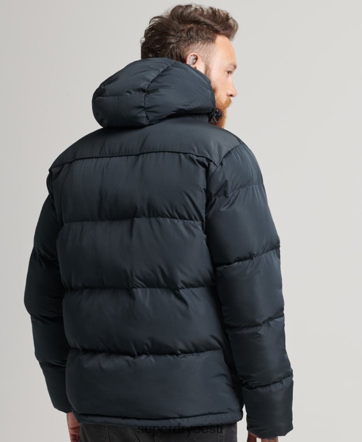 Superdry mehed lühike puhvmantel B2LT4988 Riietus merevägi