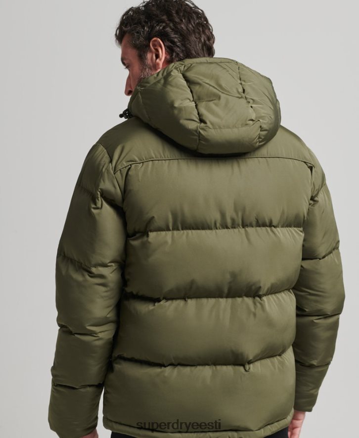 Superdry mehed lühike puhvmantel B2LT4989 Riietus khaki