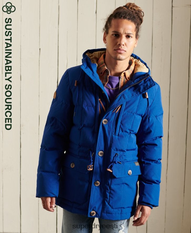 Superdry mehed mägiekspeditsiooni parka mantel B2LT44537 Riietus sinine