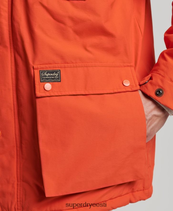 Superdry mehed mägipolsterdatud parkmantel B2LT44532 Riietus oranž