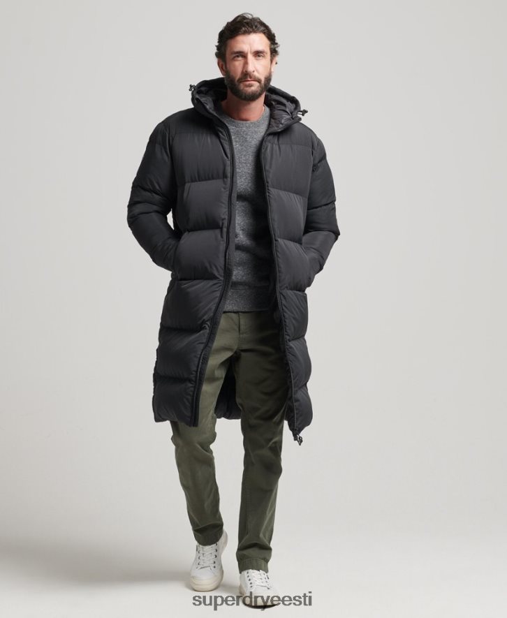 Superdry mehed õngejada tekkmantel B2LT41123 Riietus must