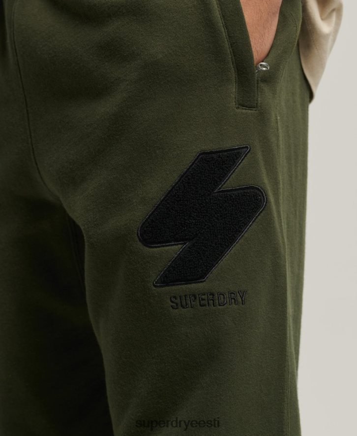 Superdry mehed koodiga klassikalised šenilljooksjad B2LT46427 Riietus roheline