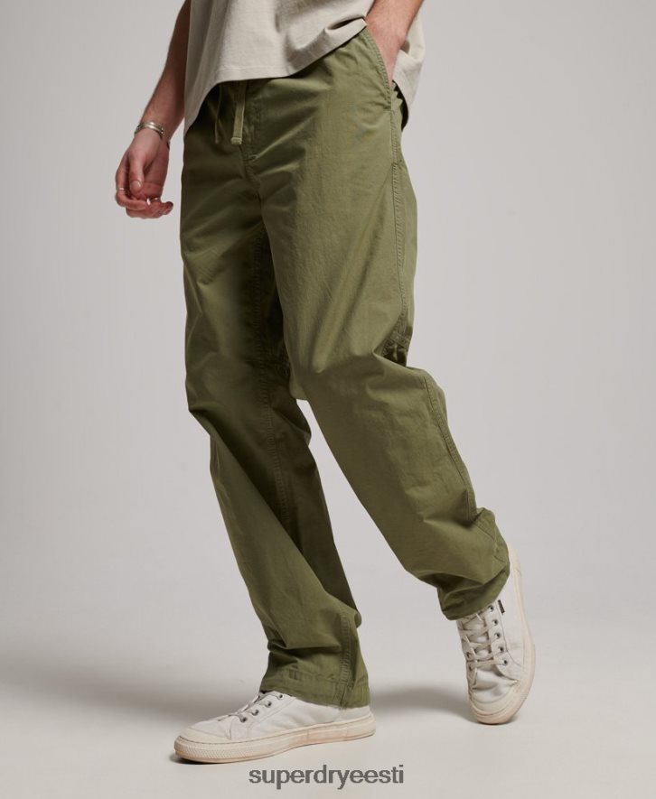 Superdry mehed kootud sörkijad B2LT48 Riietus khaki