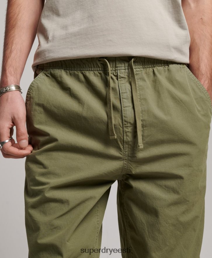 Superdry mehed kootud sörkijad B2LT48 Riietus khaki