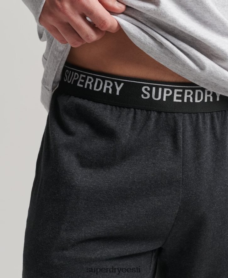 Superdry mehed taaskasutatud ööpesu püksid B2LT41607 Riietus must