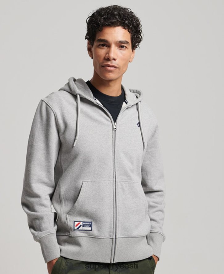 Superdry mehed Essentsiaalse logoga vaba lukuga kapuuts B2LT45097 Riietus hall