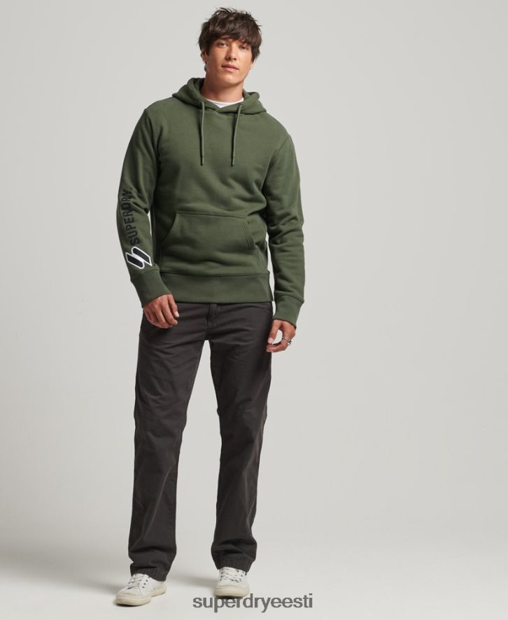 Superdry mehed aplikatsiooniga kapuuts B2LT4654 Riietus khaki