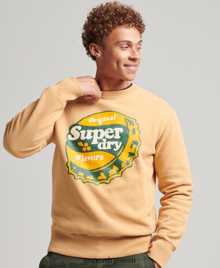 Superdry mehed cooper nostalgia crew dressipluus B2LT44994 Riietus kollane