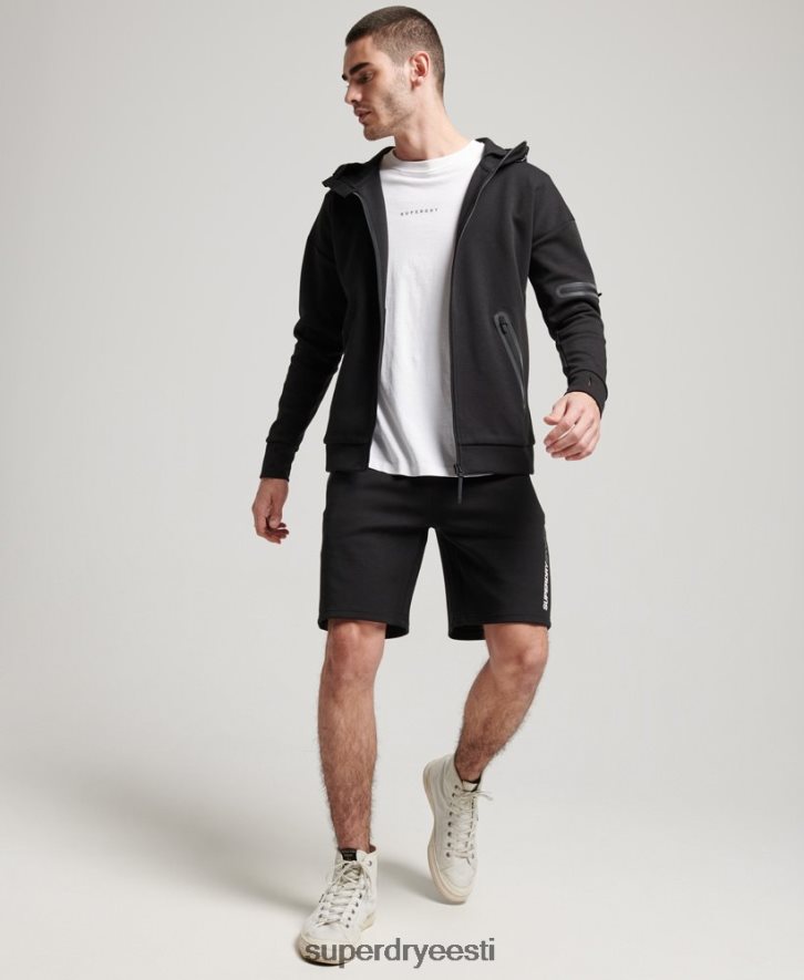 Superdry mehed gymtech tõmblukuga kapuuts B2LT4562 Riietus must