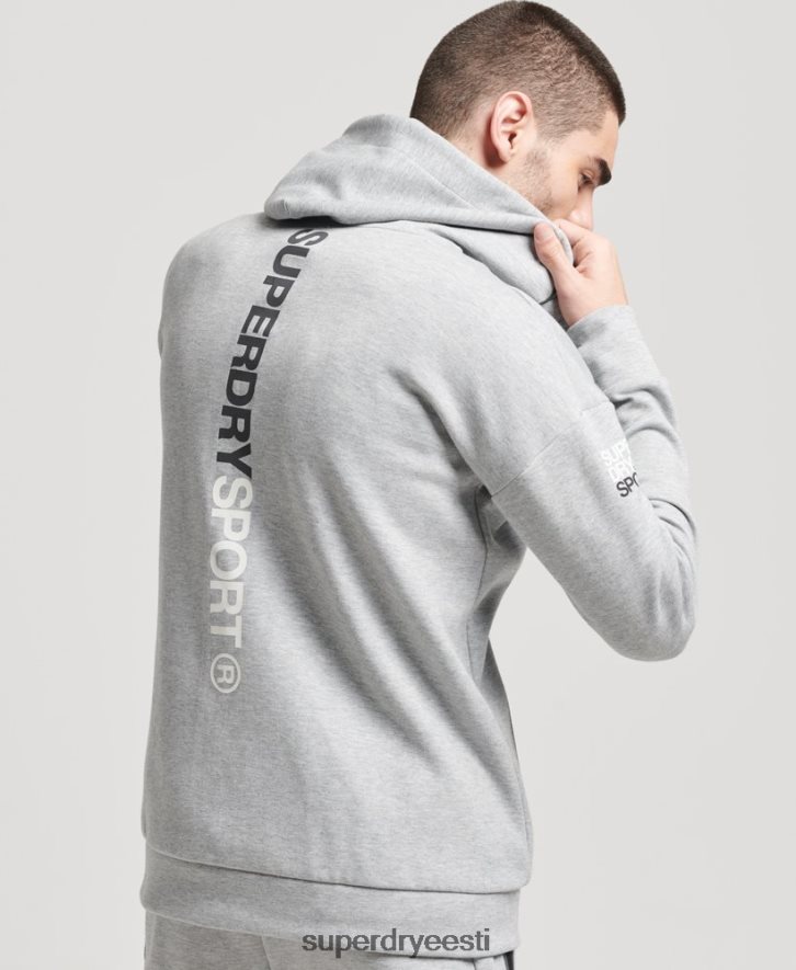 Superdry mehed gymtech tõmblukuga kapuuts B2LT4677 Riietus hall