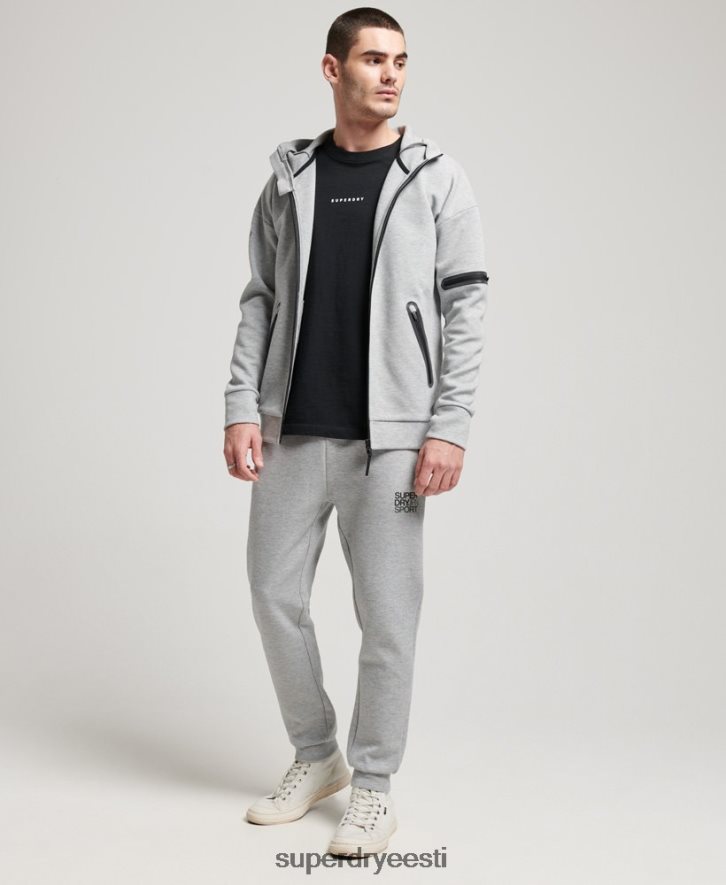 Superdry mehed gymtech tõmblukuga kapuuts B2LT4677 Riietus hall