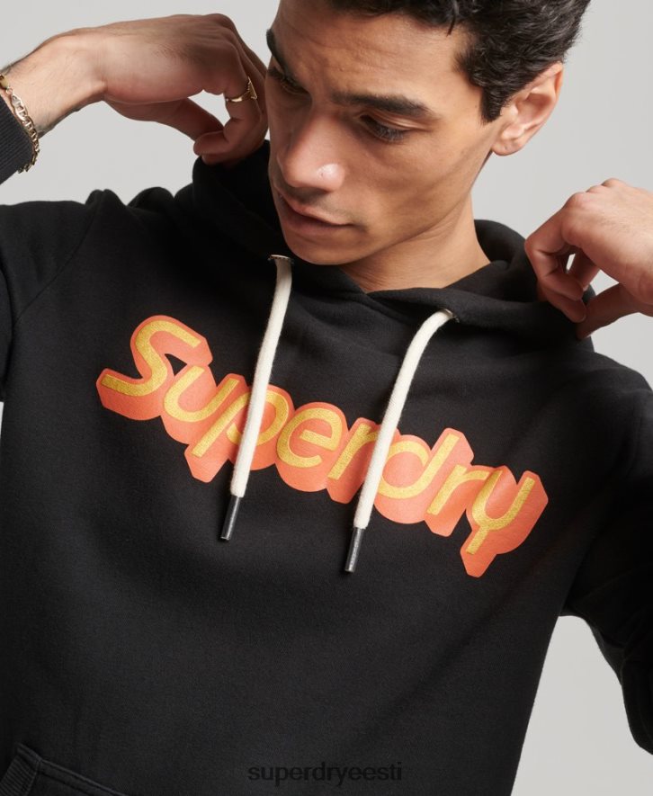 Superdry mehed kauplemise co hoodie B2LT4781 Riietus must