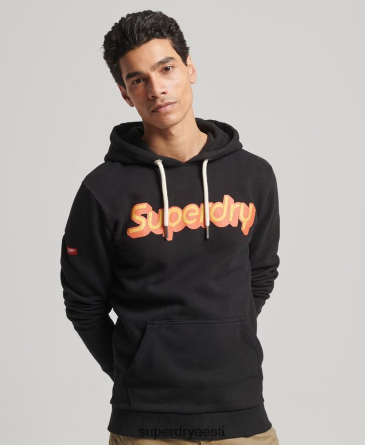 Superdry mehed kauplemise co hoodie B2LT4781 Riietus must