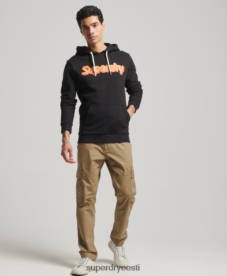 Superdry mehed kauplemise co hoodie B2LT4781 Riietus must