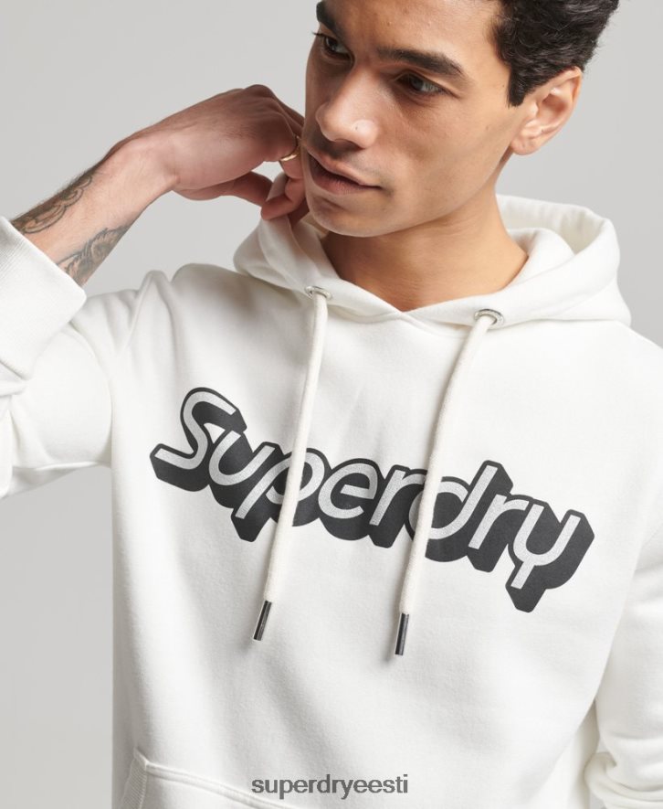 Superdry mehed kauplemise co hoodie B2LT4804 Riietus valge