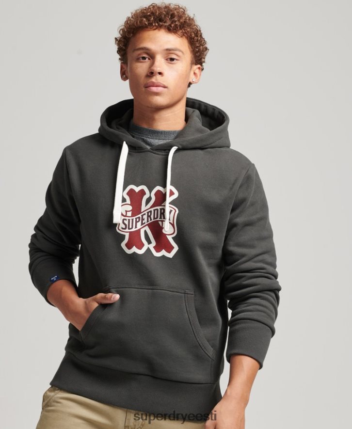 Superdry mehed kollegiaalne kapuuts B2LT45089 Riietus tumehall